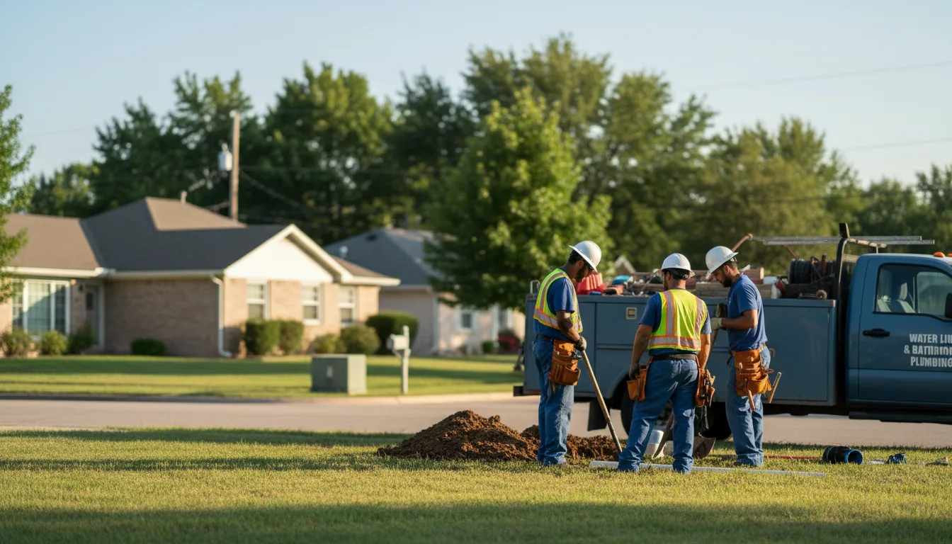 Residential water line and bathroom plumbing service in Liberty, TX